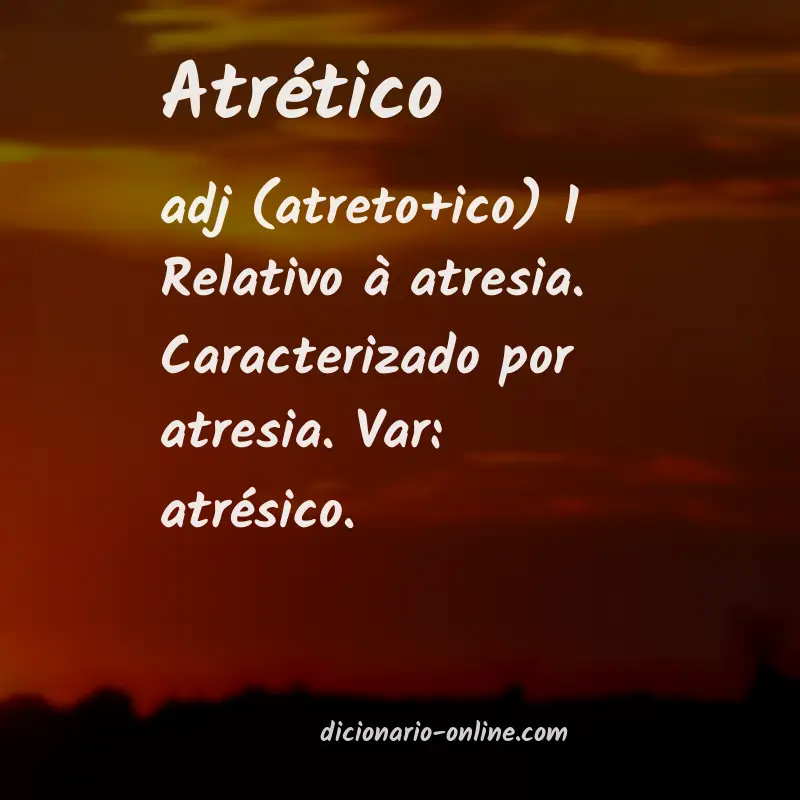 Significado de atrético