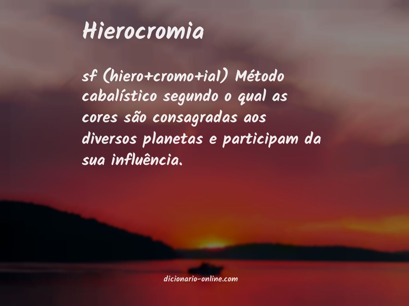 Significado de hierocromia