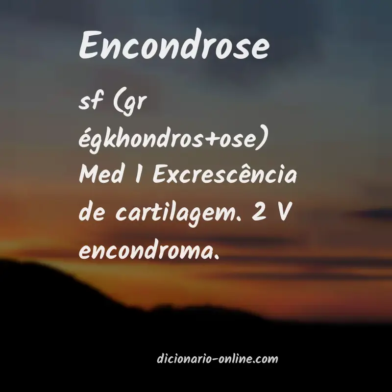 Significado de encondrose