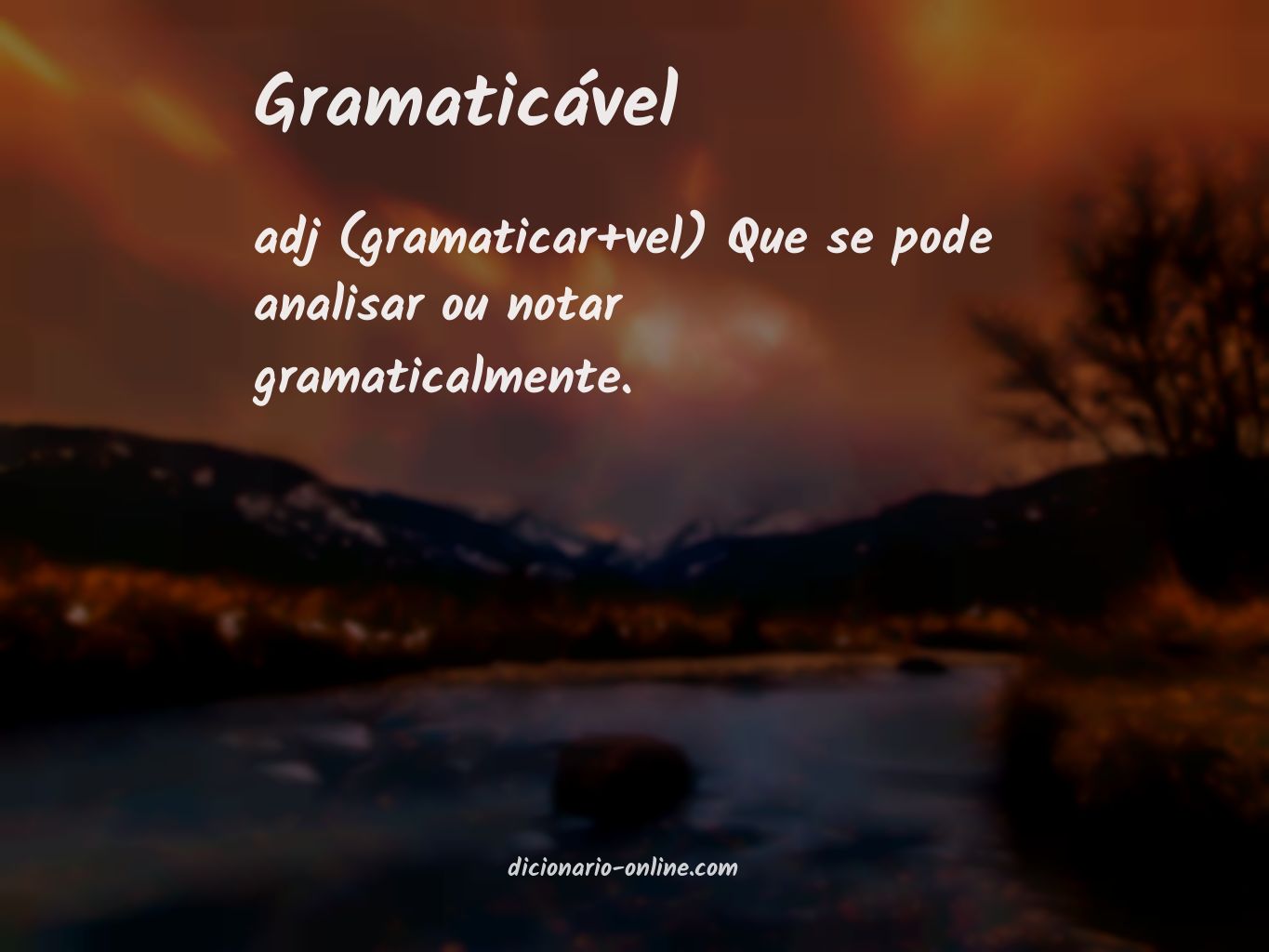 Significado de gramaticável