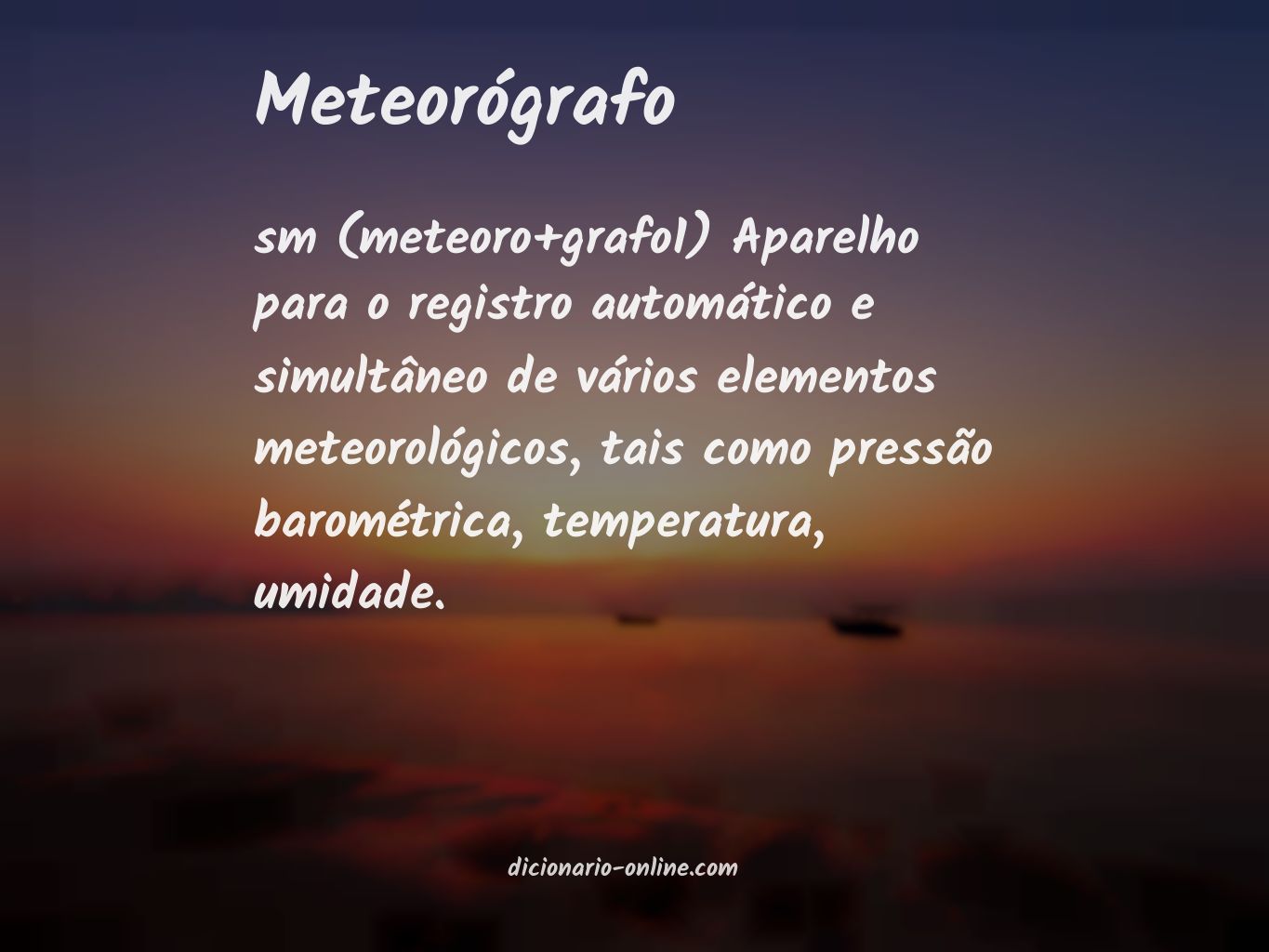 Significado de meteorógrafo