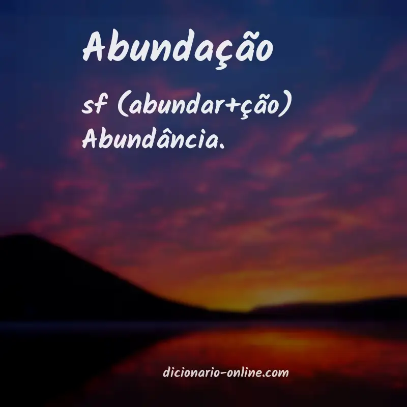 Significado de abundação