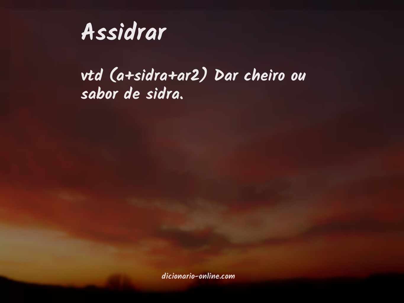 Significado de assidrar