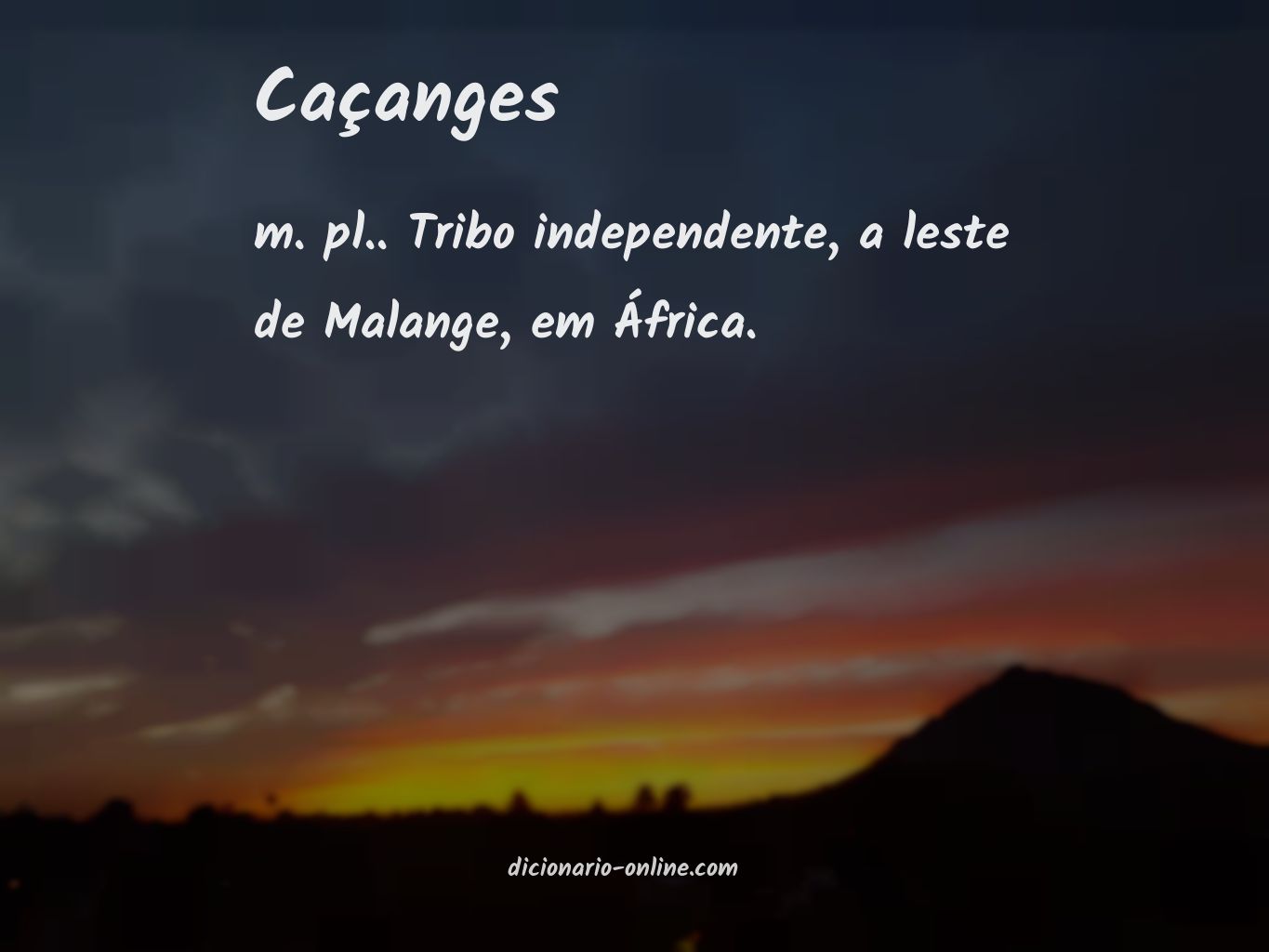 Significado de caçanges