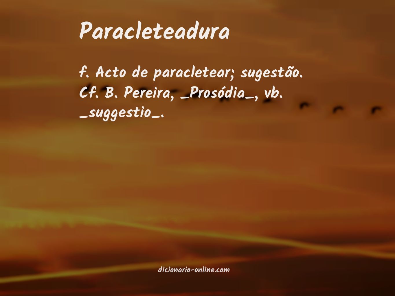 Significado de paracleteadura