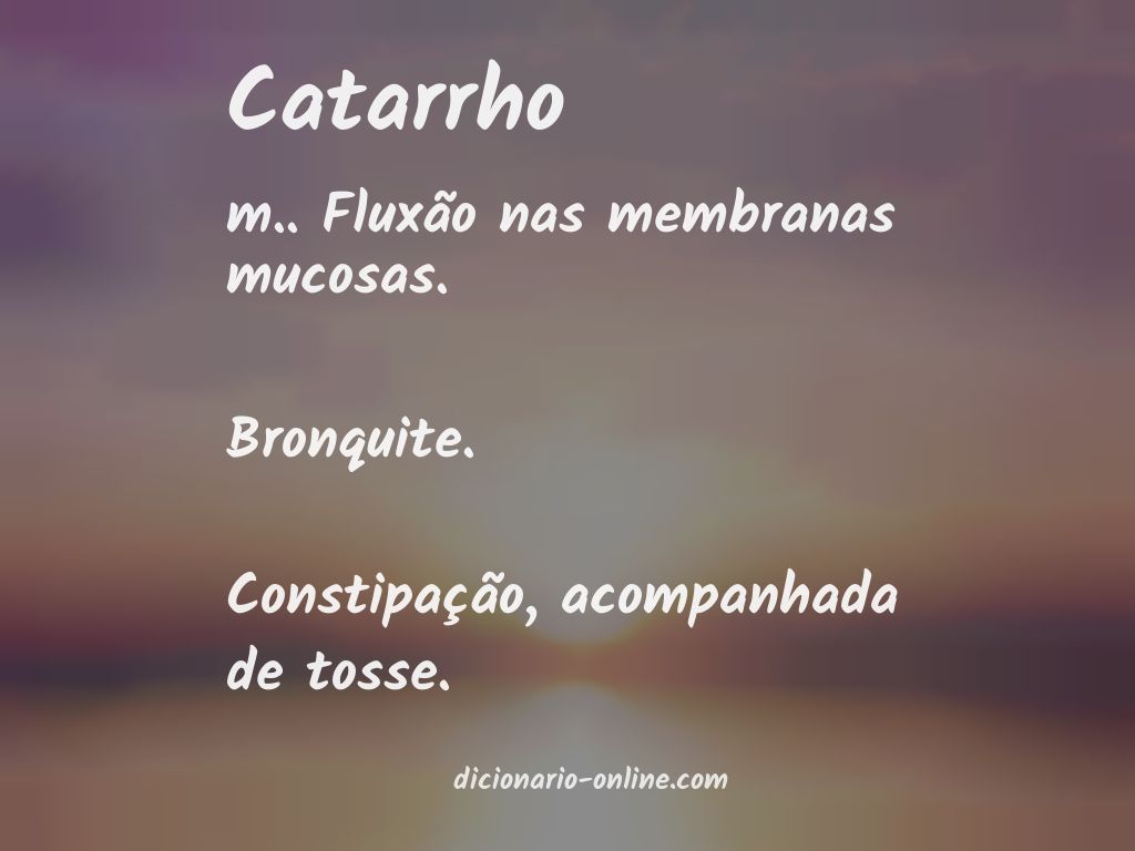 Significado de catarrho