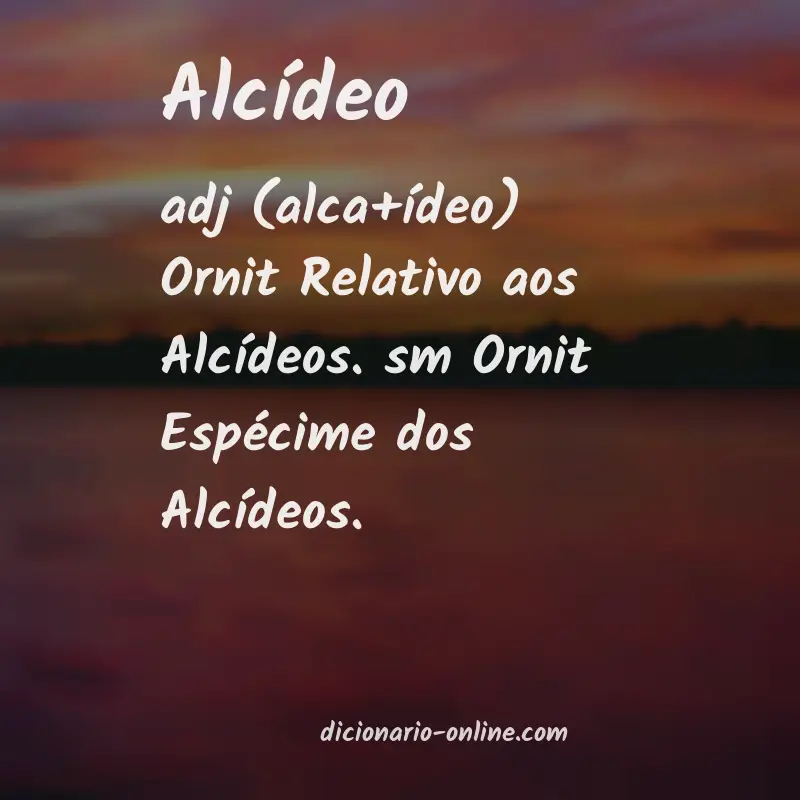 Significado de alcídeo