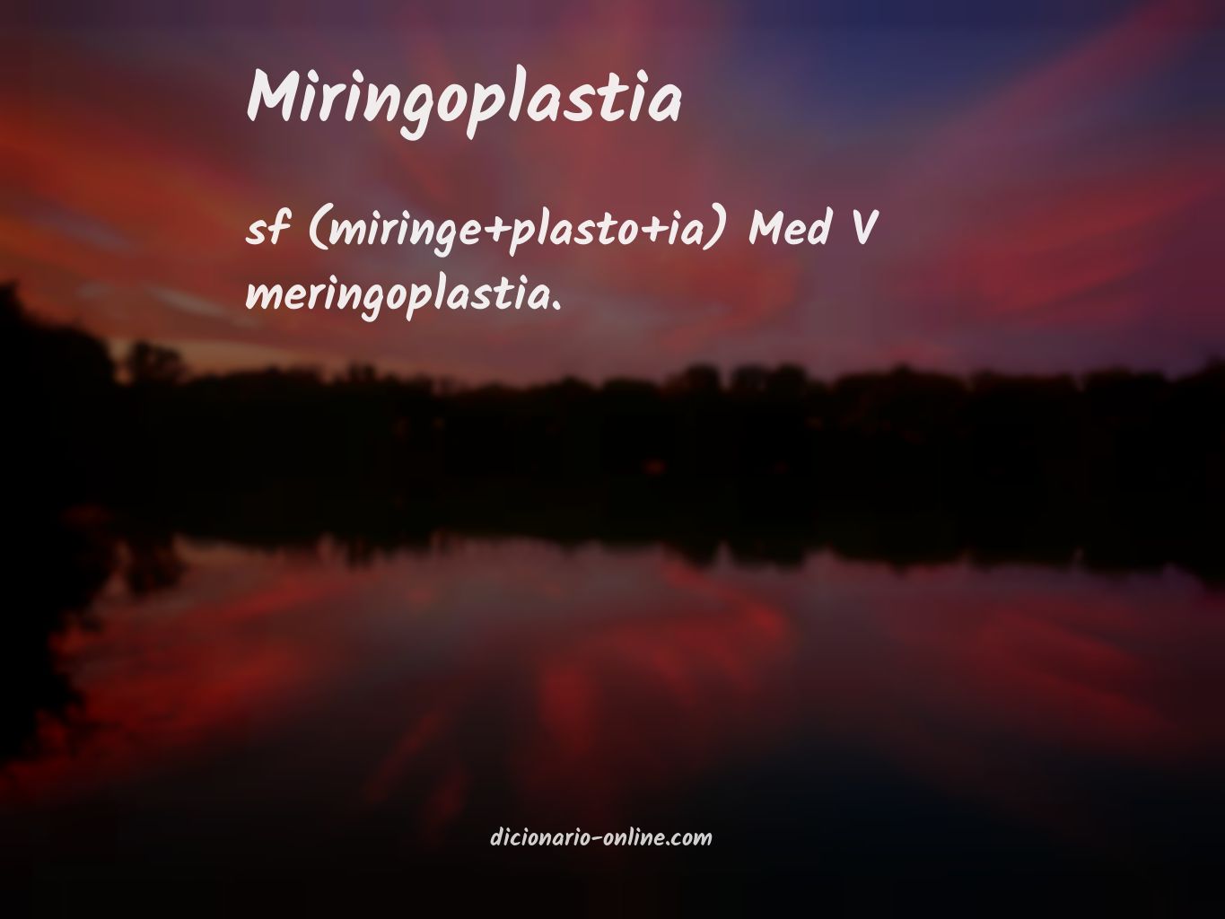 Significado de miringoplastia