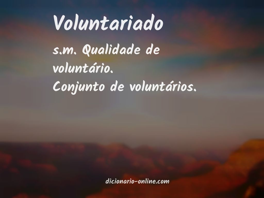 Significado de voluntariado