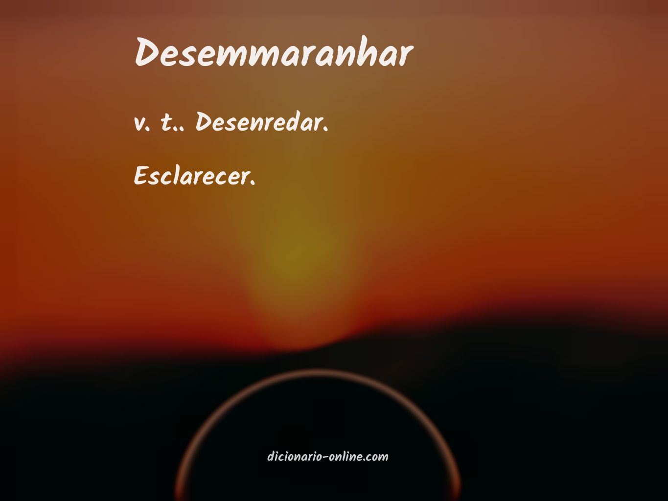 Significado de desemmaranhar