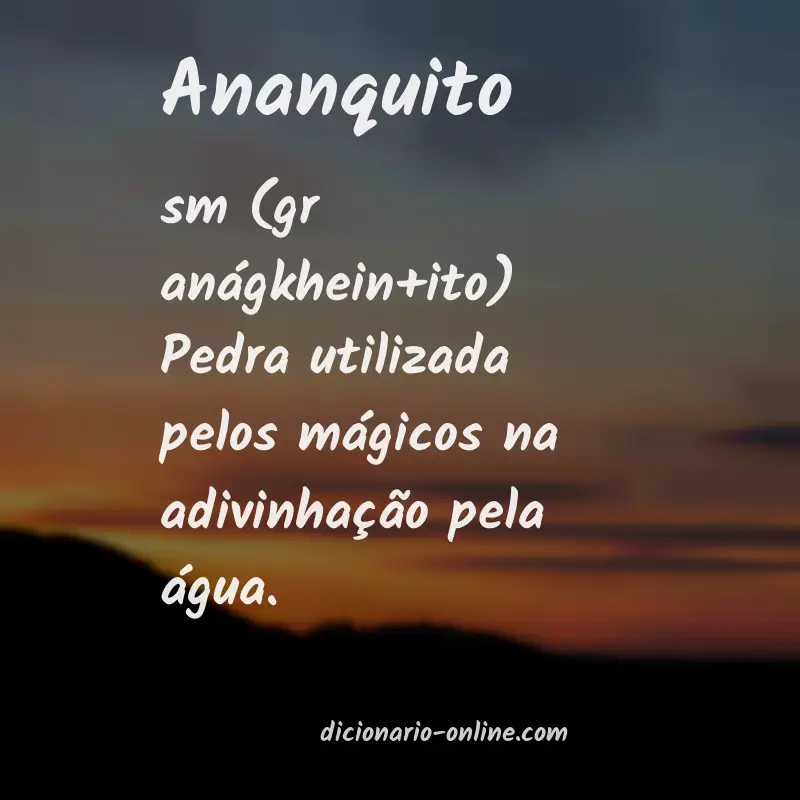 Significado de ananquito