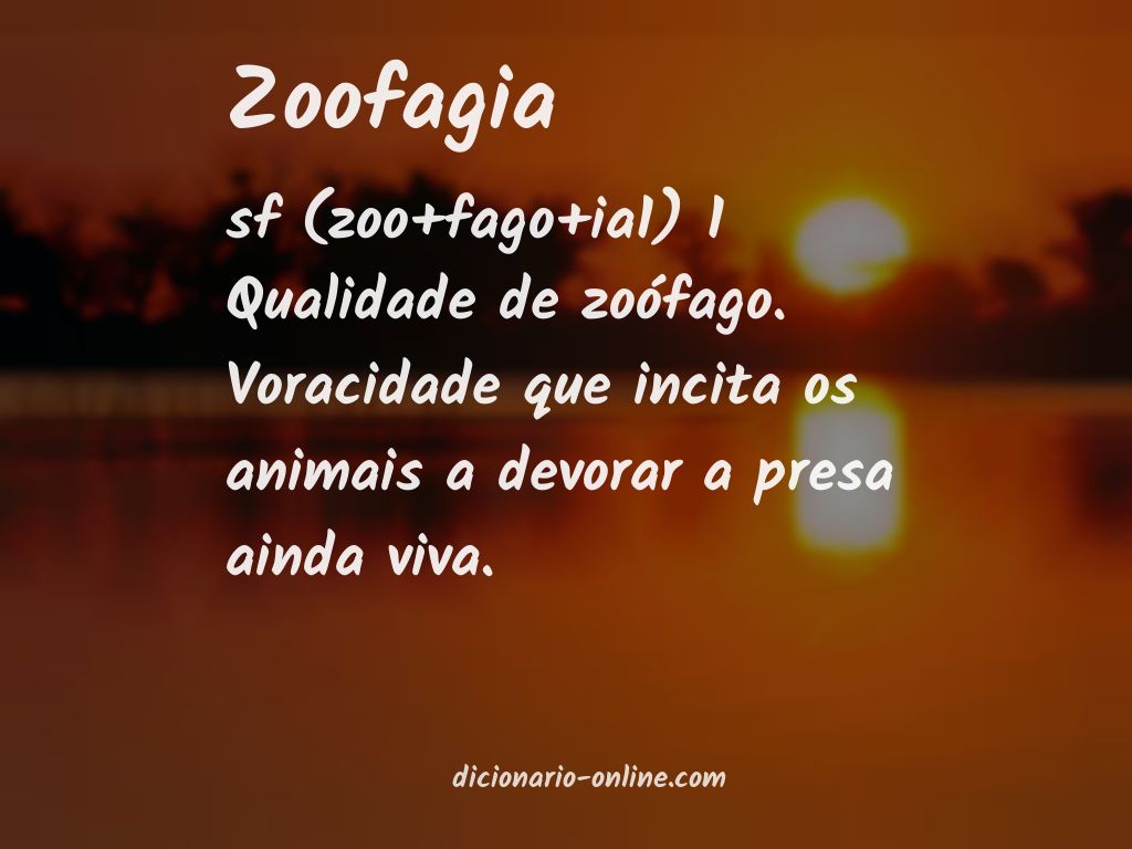 Significado de zoofagia