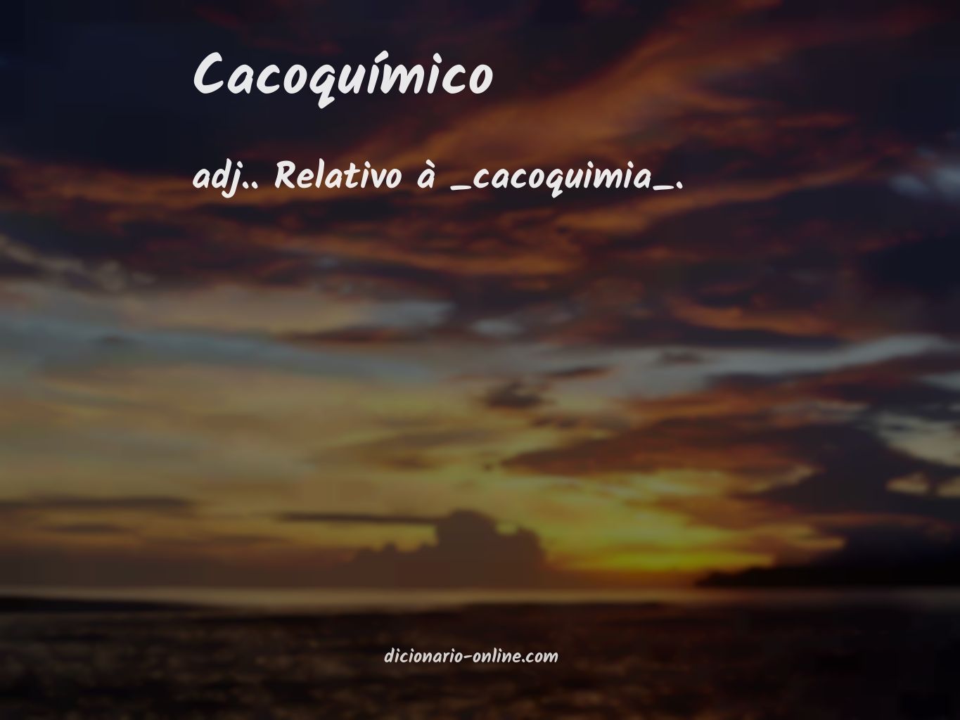 Significado de cacoquímico