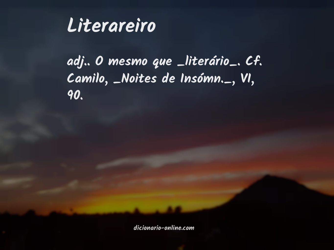 Significado de literareiro