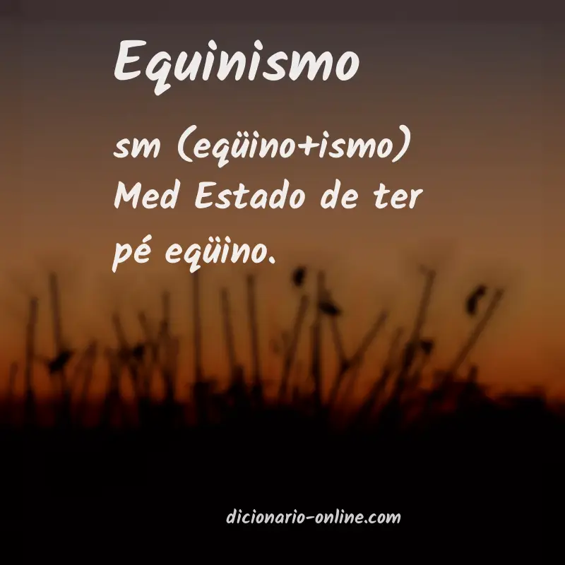 Significado de equinismo