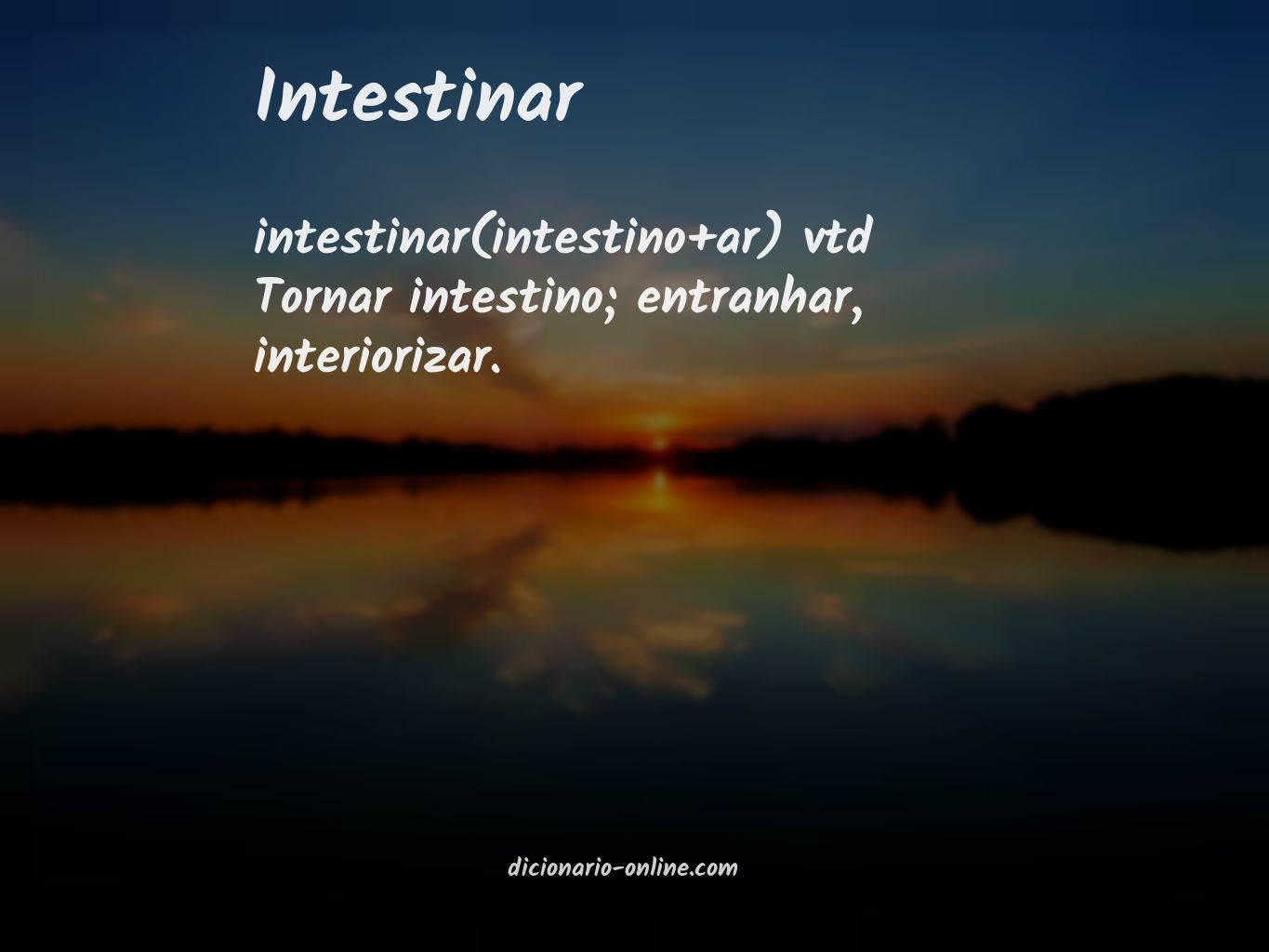 Significado de intestinar