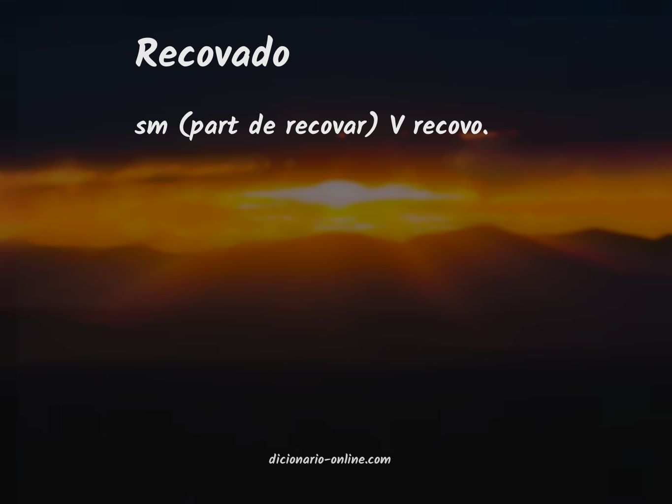 Significado de recovado