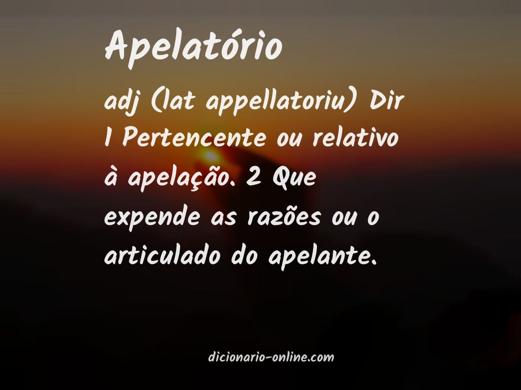 Significado de apelatório