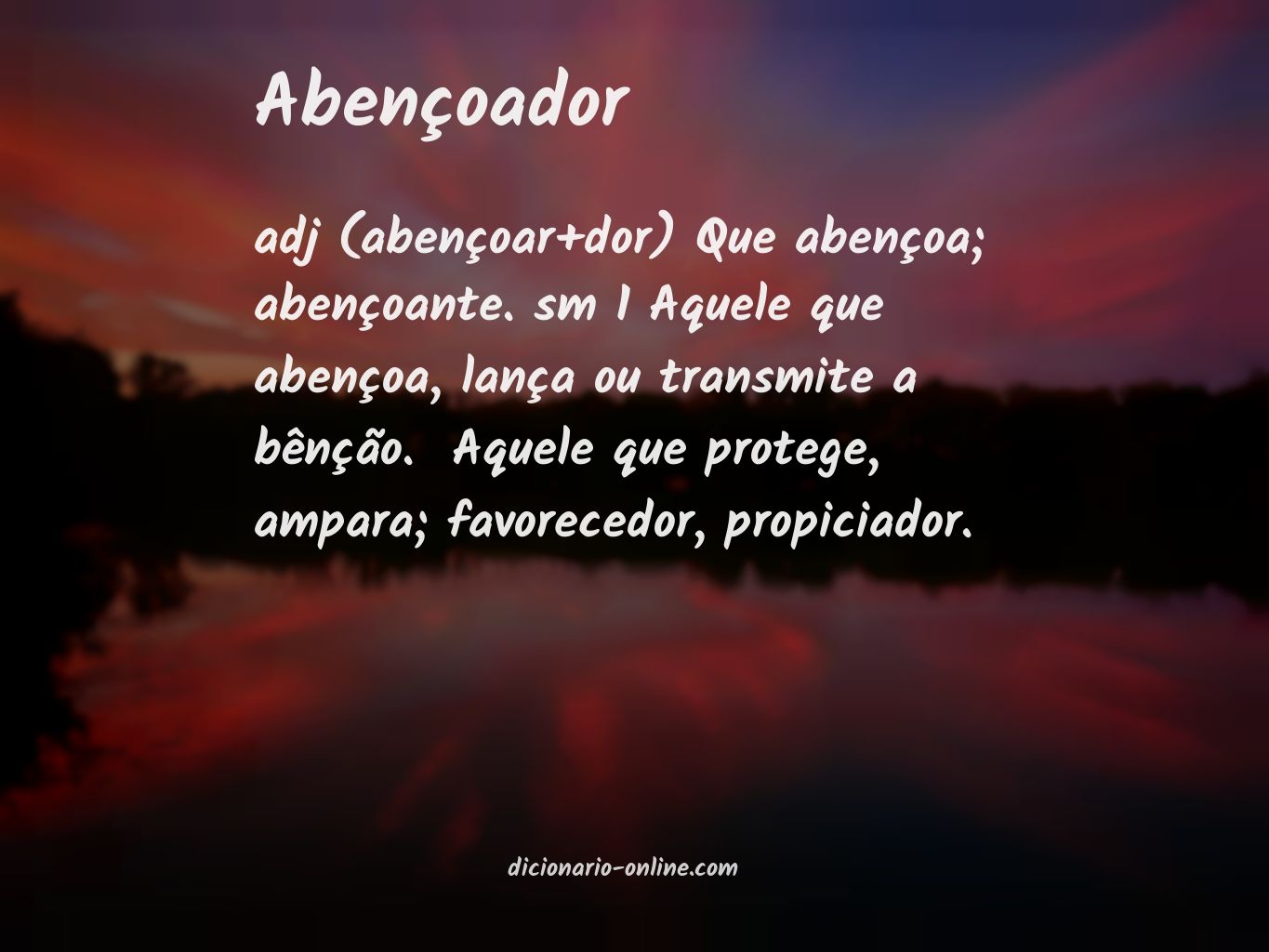 Significado de abençoador