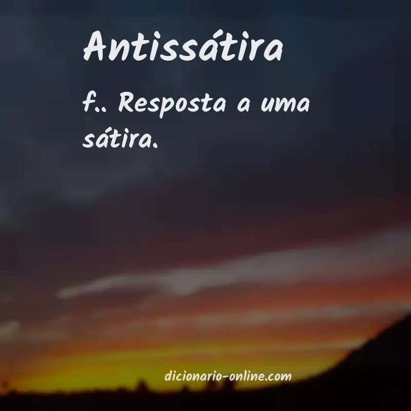 Significado de antissátira