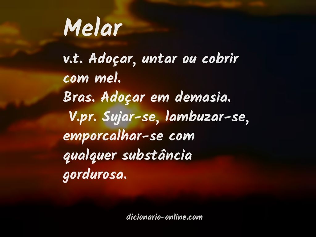 Significado de melar