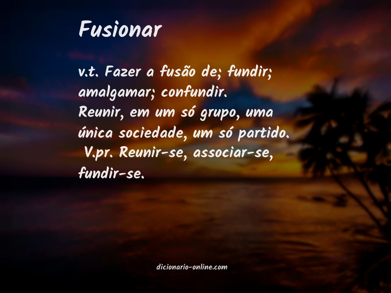 Significado de fusionar