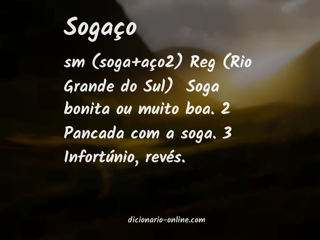 Significado de sogaço