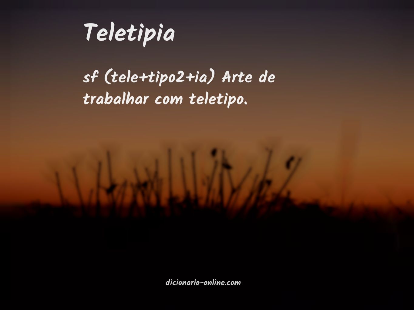 Significado de teletipia