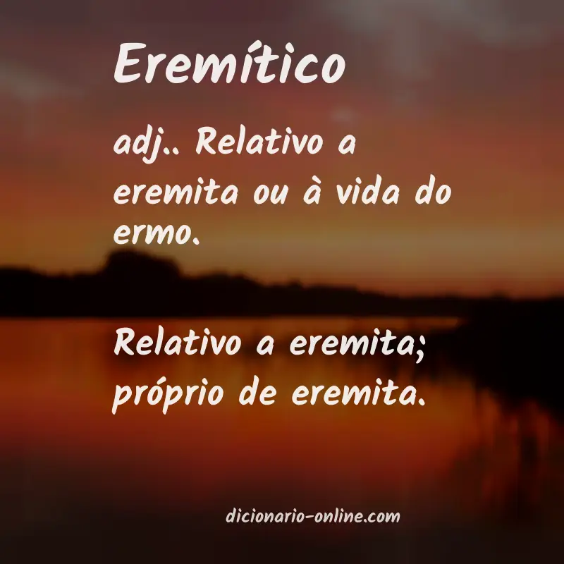 Significado de eremítico