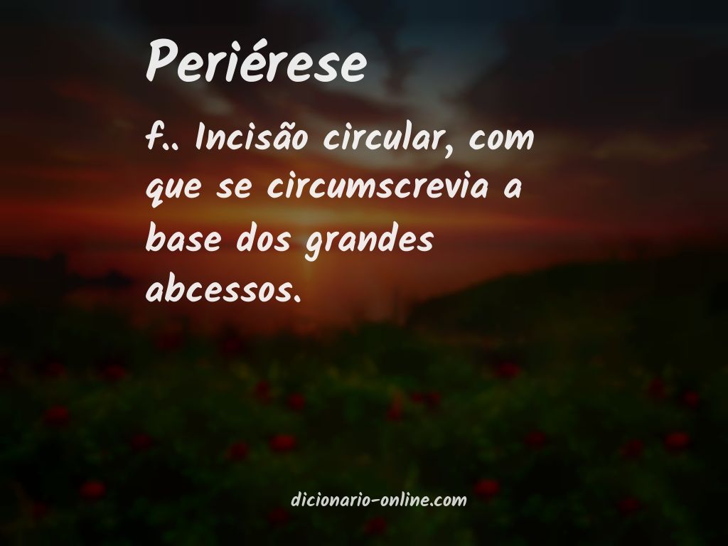 Significado de periérese