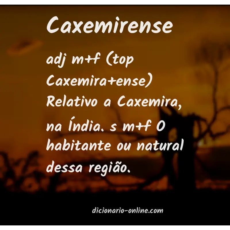 Significado de caxemirense