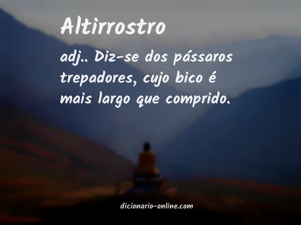 Significado de altirrostro