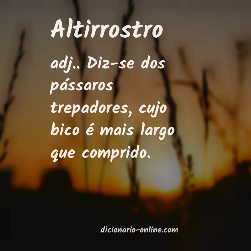 Significado de altirrostro