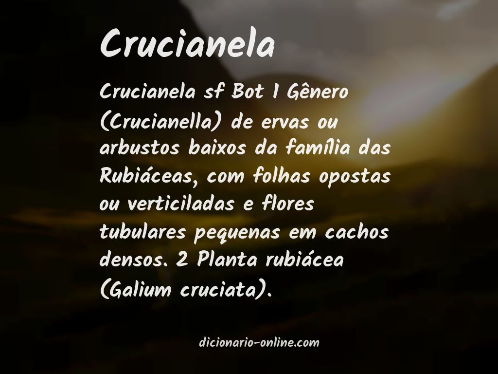 Significado de crucianela