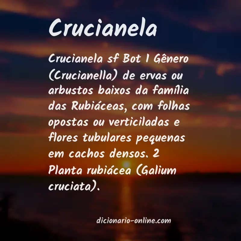 Significado de crucianela