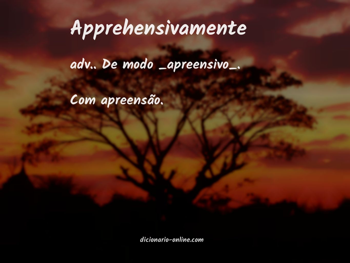 Significado de apprehensivamente