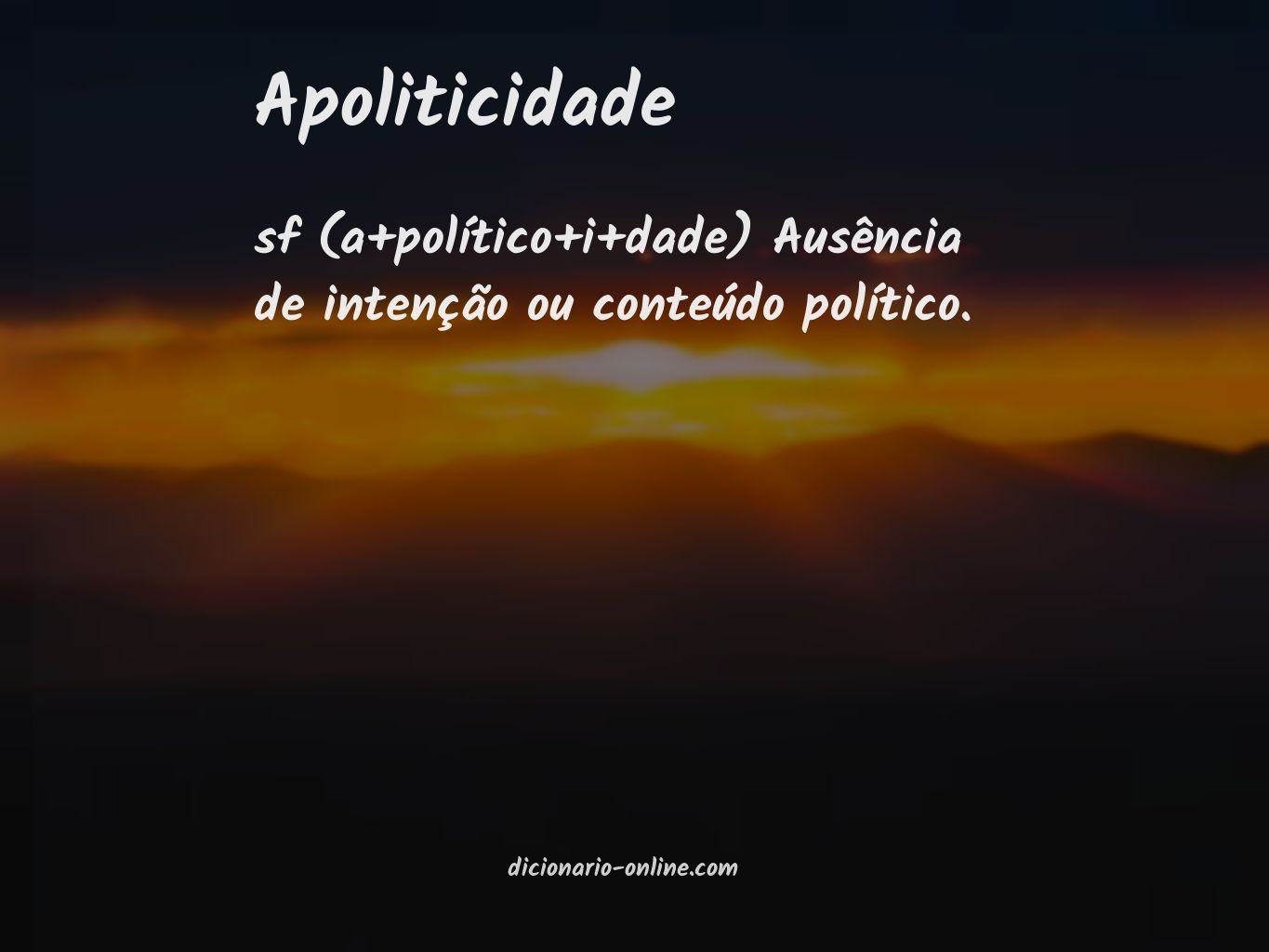 Significado de apoliticidade