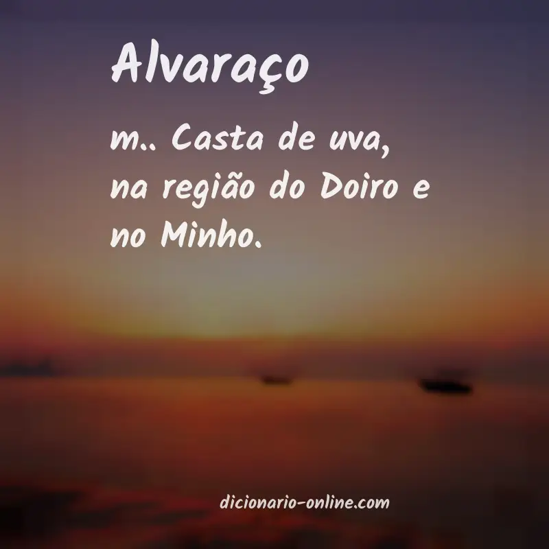 Significado de alvaraço