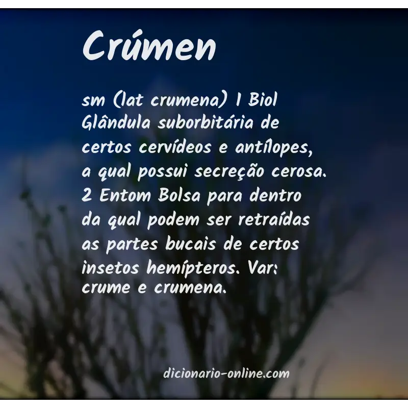 Significado de crúmen