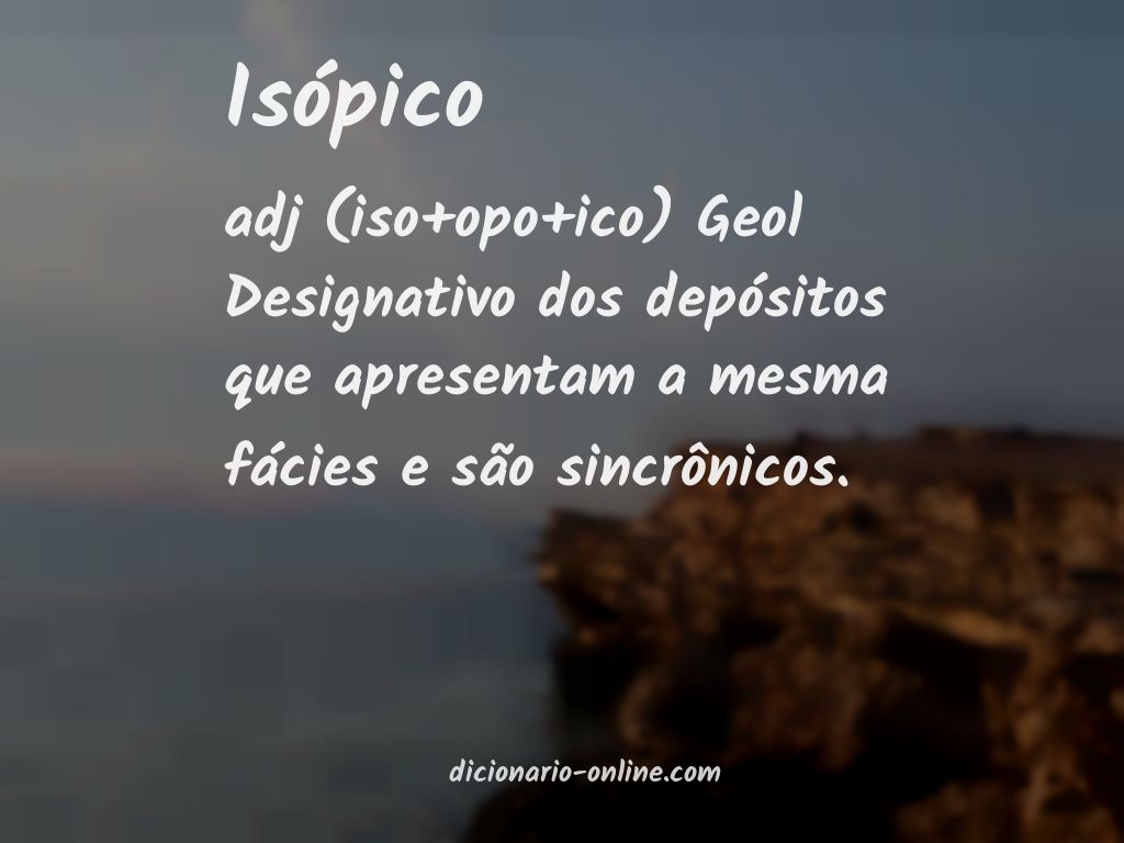 Significado de isópico