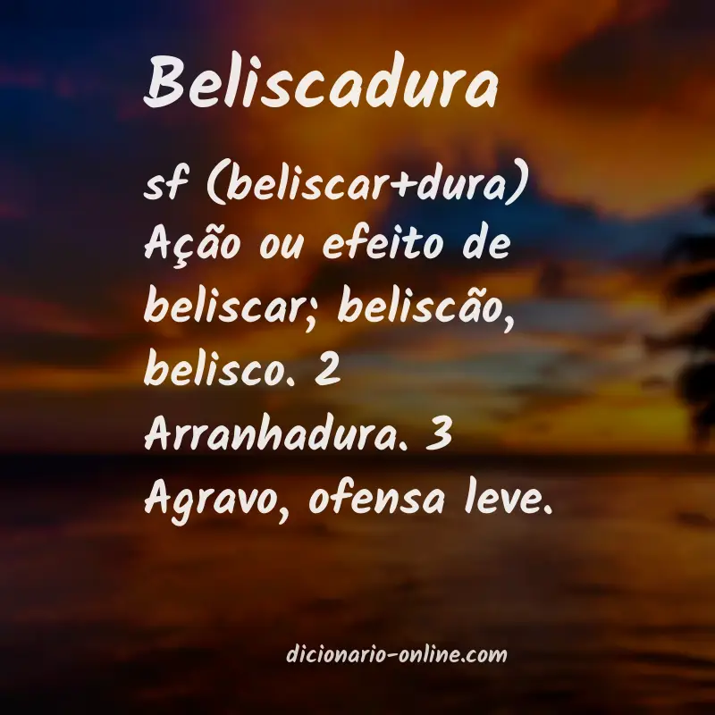 Significado de beliscadura