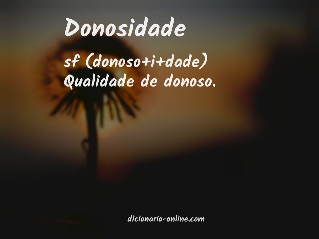 Significado de donosidade