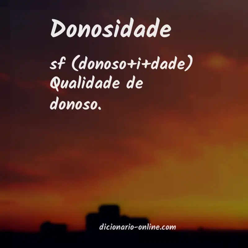 Significado de donosidade