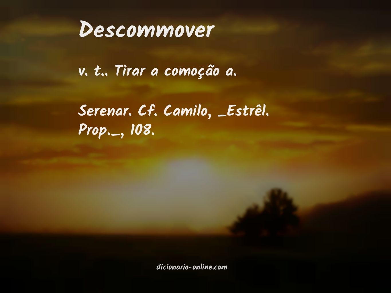 Significado de descommover