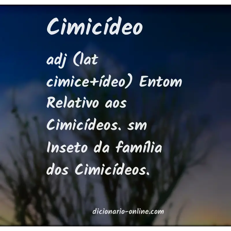 Significado de cimicídeo