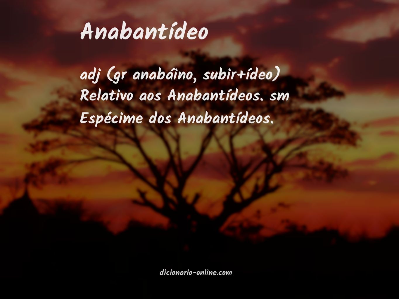 Significado de anabantídeo