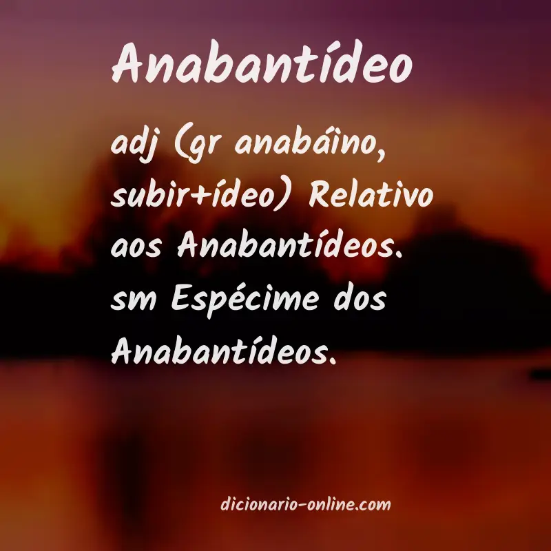 Significado de anabantídeo