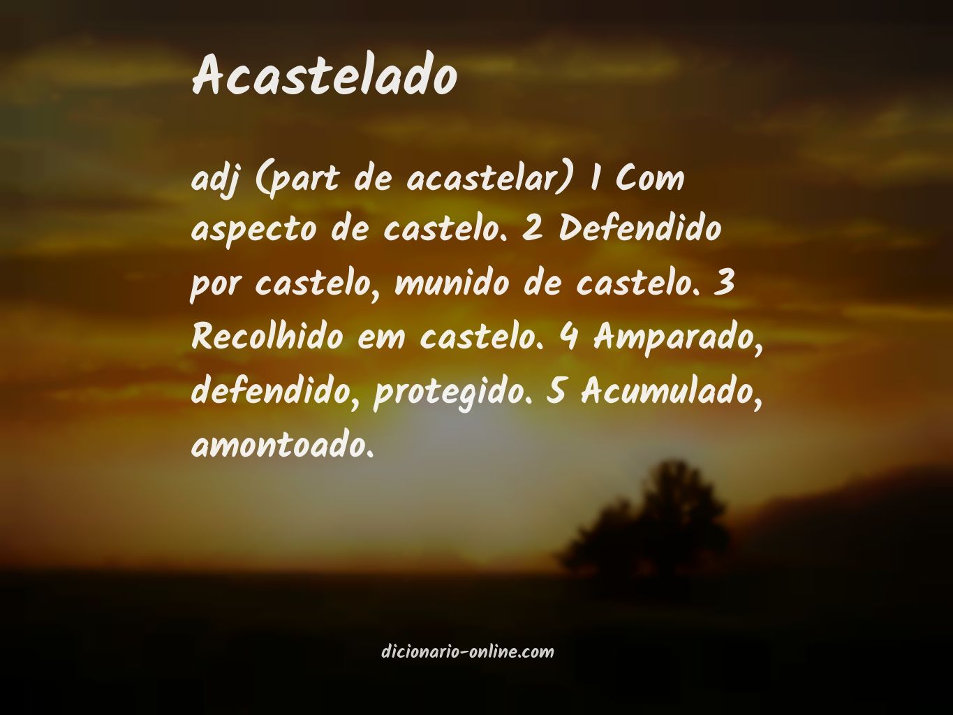 Significado de acastelado