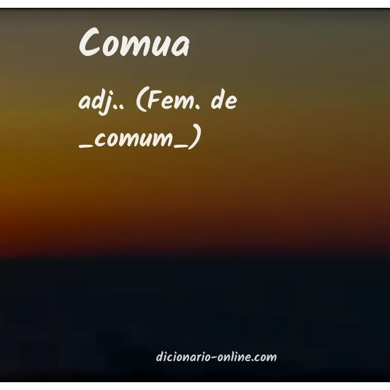 Significado de comua