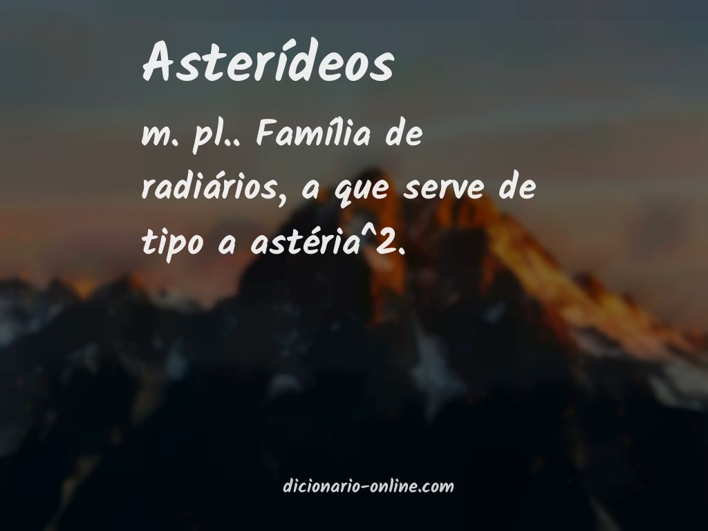 Significado de asterídeos